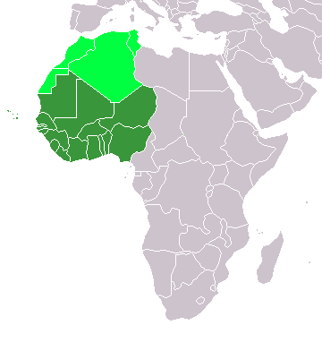 Schematische Karte Westafrika