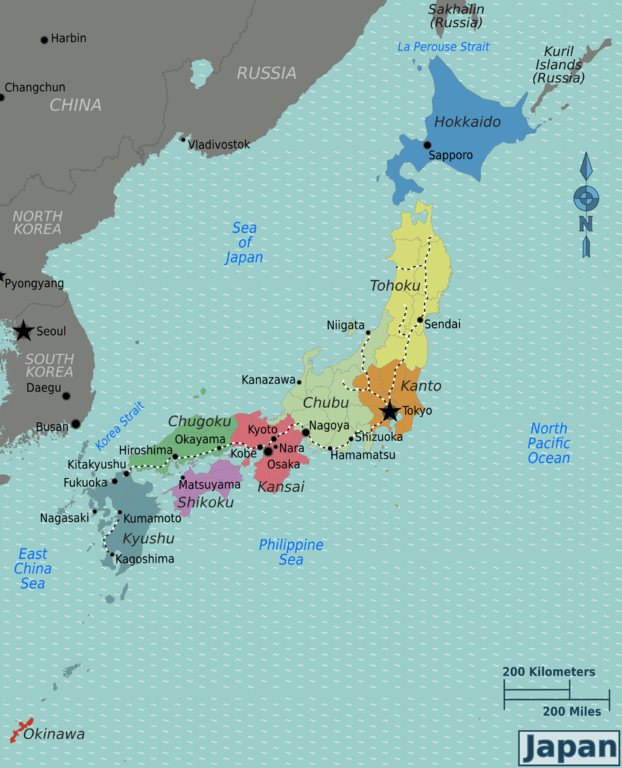 Wikivoyagekarte Japan