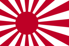 Die Flagge der japanischen Seestreitkräfte