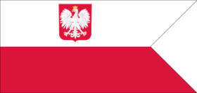Aktuelle polnische Seekriegsflagge