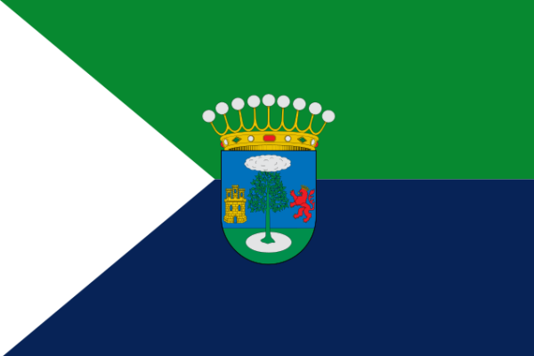 Flagge von El Hierro mit Wappen