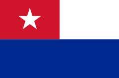 Die Céspedes-Flagge von 1868 und heutige Gösch Kubas