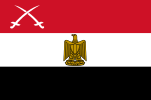 Ägyptische Kriegsflagge zu Land
