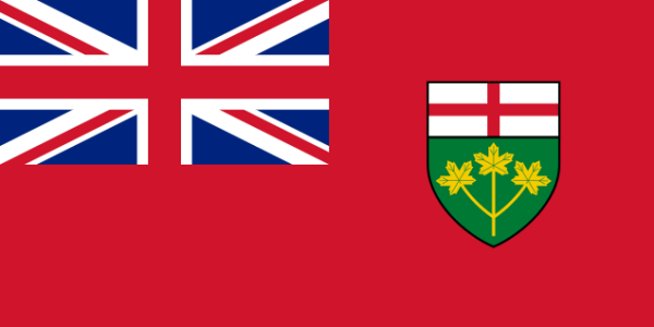 Die Flagge von Ontario