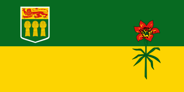 Die Flagge von Saskatchewan
