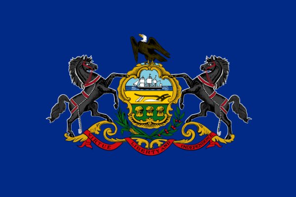 Die Flagge von Pennsylvania