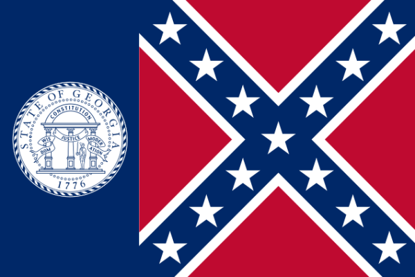 Alte Flagge von Georgia