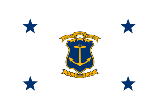 Gouverneursflagge von Rhode Island