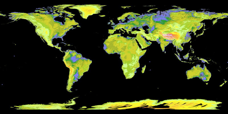 global digital elevation map