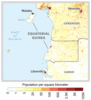 Karte Bevölkerungsverteilung Äquatorialguinea