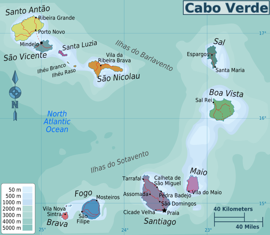 Wikivoyagekarte der Kapverden