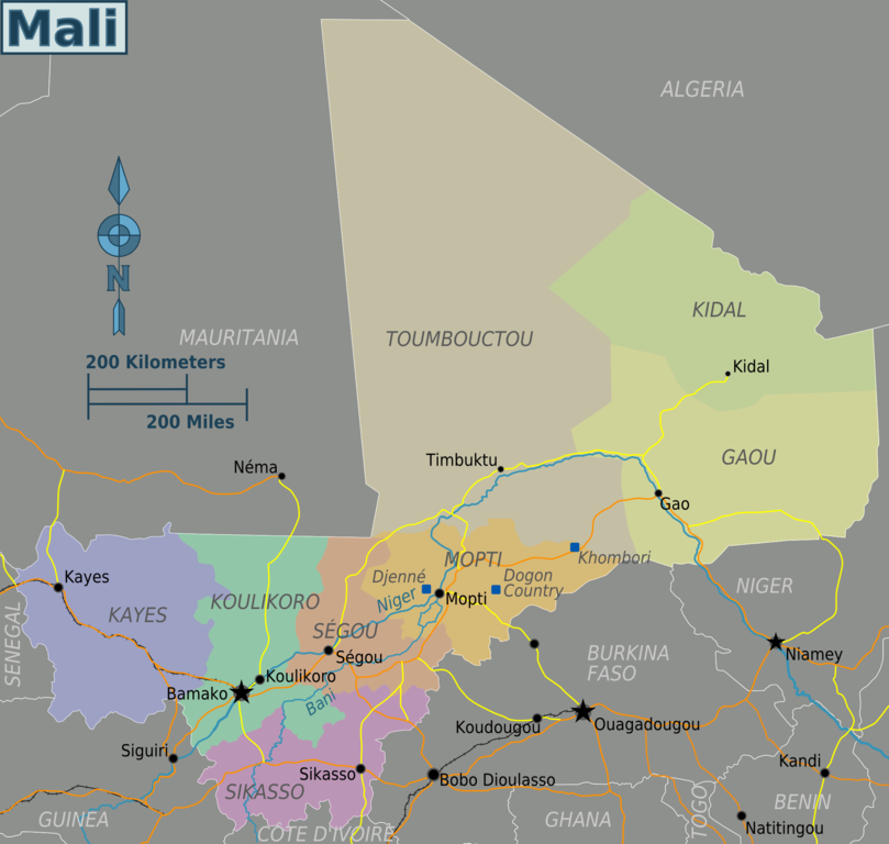 Wikivoyage-Karte Mali