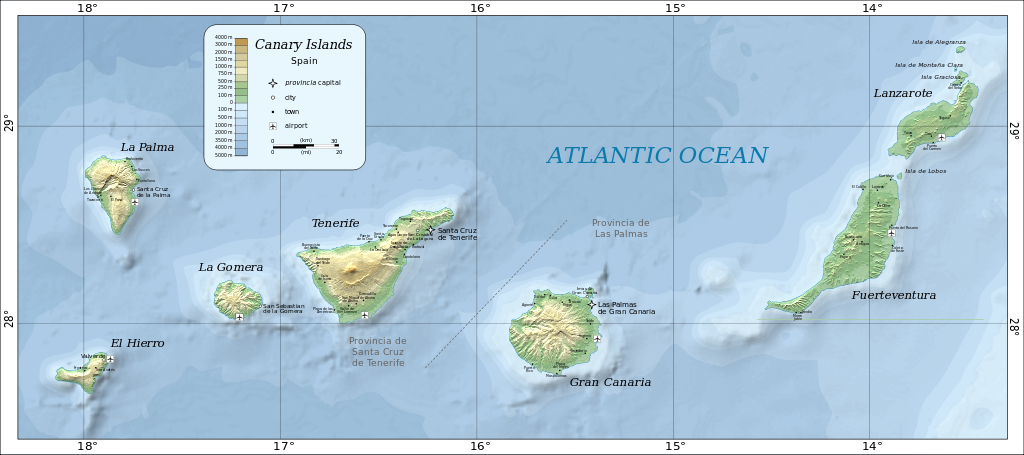 Landkarten der Kanarischen Inseln - Maps of the Canary Islands