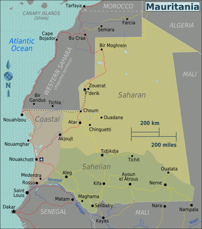 Wikivoyage Karte MAuretanien