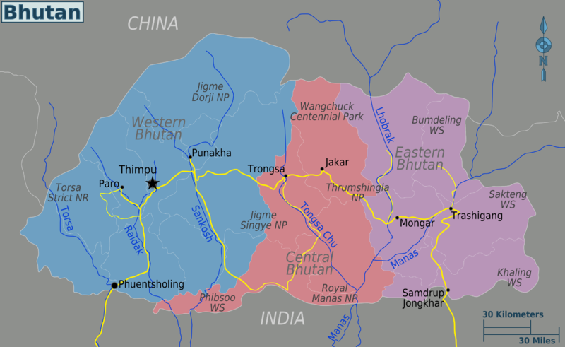 File:Bhutan regions map.png
