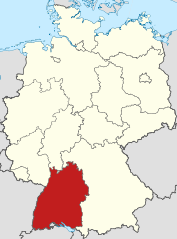 Lagekarte Baden-Württemberg