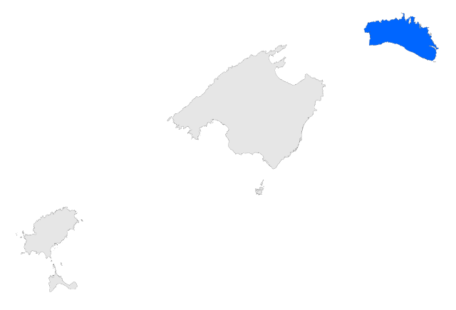 Lagekarte Menorca