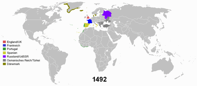 Karte der Europäischen Expansion