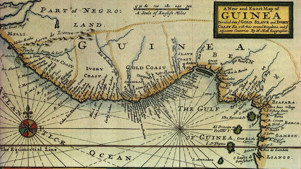Historische Karte Guineaküste