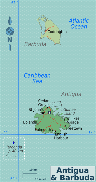Wikivoyagekarte von Antigua und Barbuda