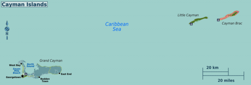 Wikivoyage Karte der Caymans