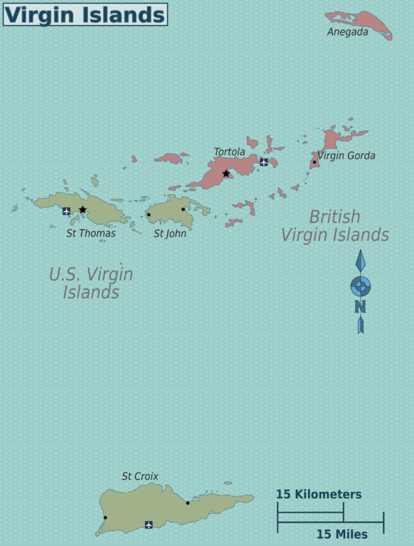 Wikivoyage Karte der Jungferninseln