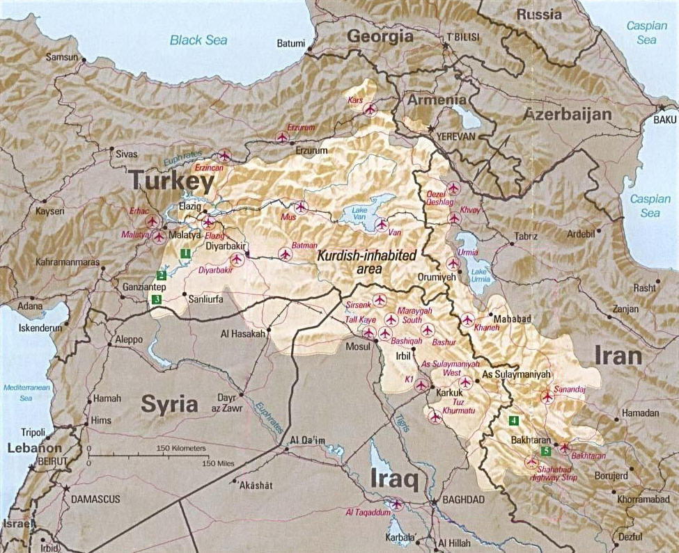 Kurdish-inhabited area
