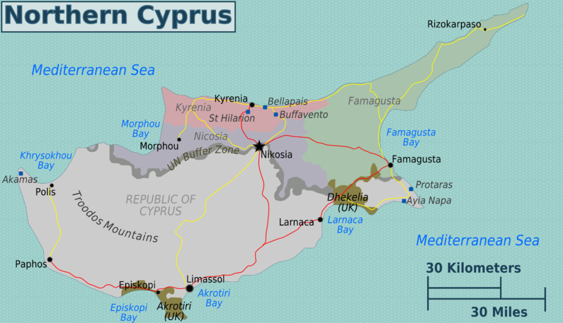 File:Turkish Cyprus regions map.png