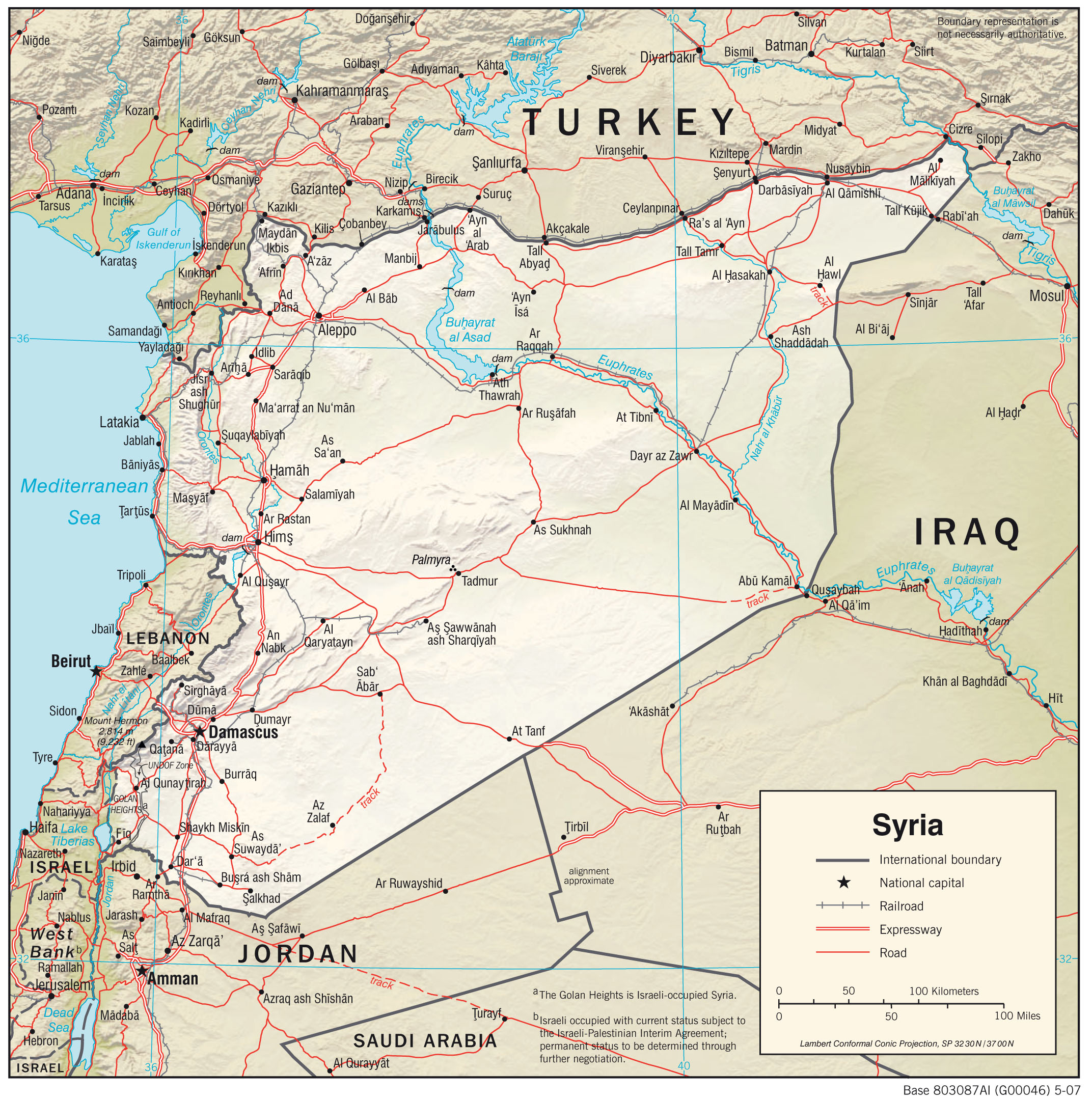 Landkarten von Syrien - Maps of Syria