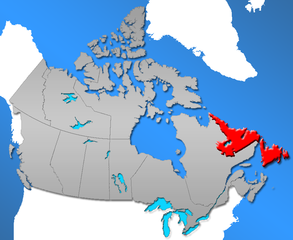 Lagekarte Neufundland und Labrador