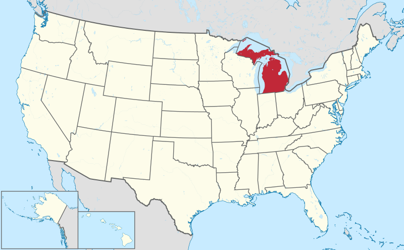 File:Michigan in United States.svg