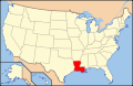 Lagekarte Louisiana