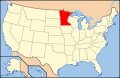 Lagekarte von Minnesota