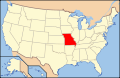 Lagekarte von Missouri