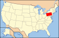 Lagekarte Pennsylvania