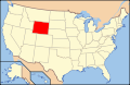 Lagekarte von Wyoming