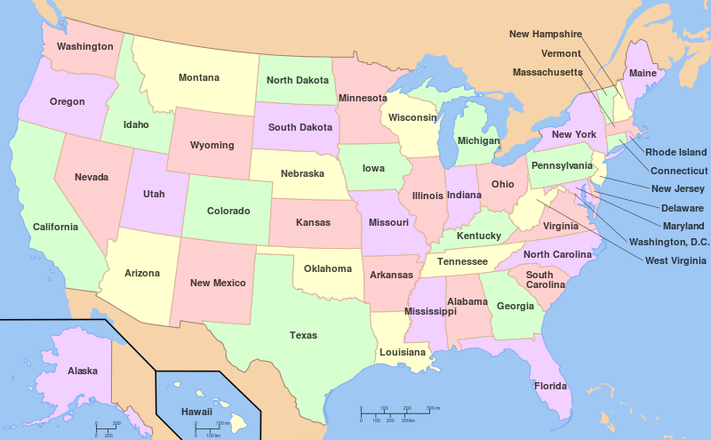 Map of USA with state names.svg