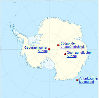 Lagekarte Südpole