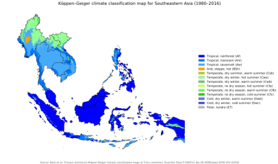 Klimakarte von Südostasien