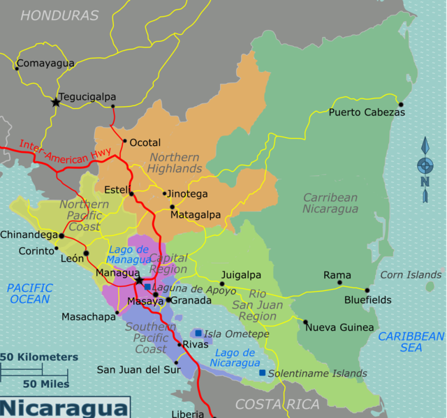 Grafik Regionalkarte Nicaragua