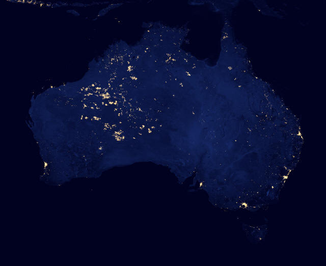 Australien bei Nacht