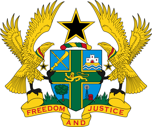Das Wappen von Ghana