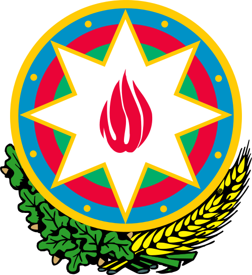 Das Wappen von Aserbaidschan