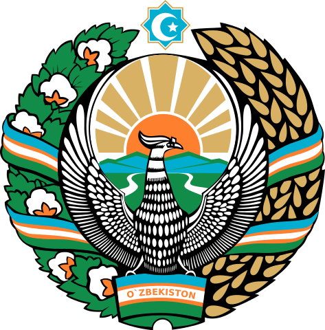 Das Wappen von Usbekistan