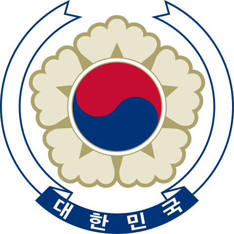 Das Wappen von Südkorea