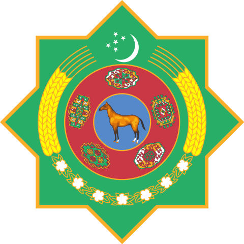Das Wappen von Turkmenistan