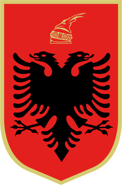 Das Nationalwappen Albaniens 