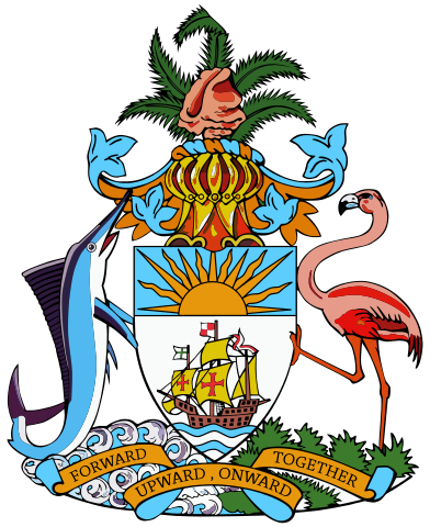 Das Wappen von Bahamas
