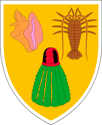 Das Wappen der Turks- und Caicosinseln