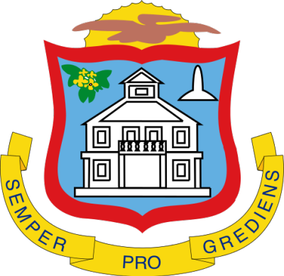 Das Wappen von Sint Maarten